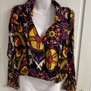 Haute Hippie blouson collared top